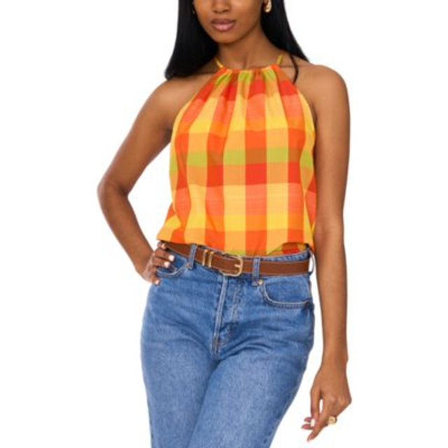 1.State Halter Tie Blouse
