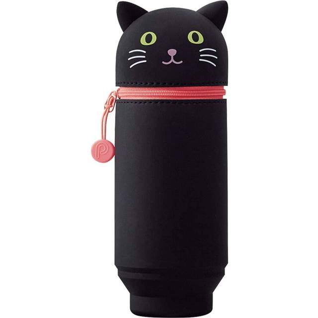 LIHIT LAB Stand Pen Case BIG Punilabo Black Cat A7714-3 Office Supplies
