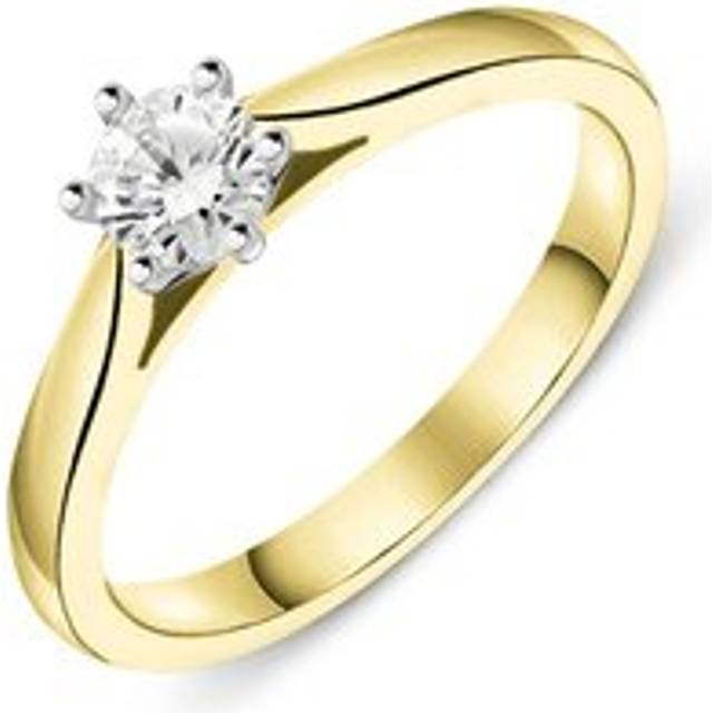 18ct Yellow Gold 0.40ct Diamond Brilliant Cut Solitaire Ring - M