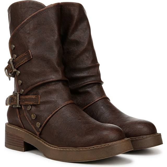 Blowfish Womens Venice Double Buckle Boots Brown, 3