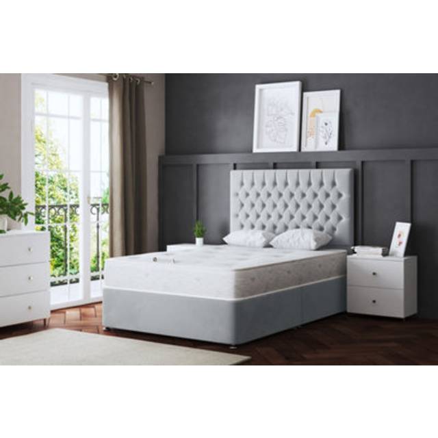 Seraphine Black Chesterfield Divan Bed With Four Drawers Single