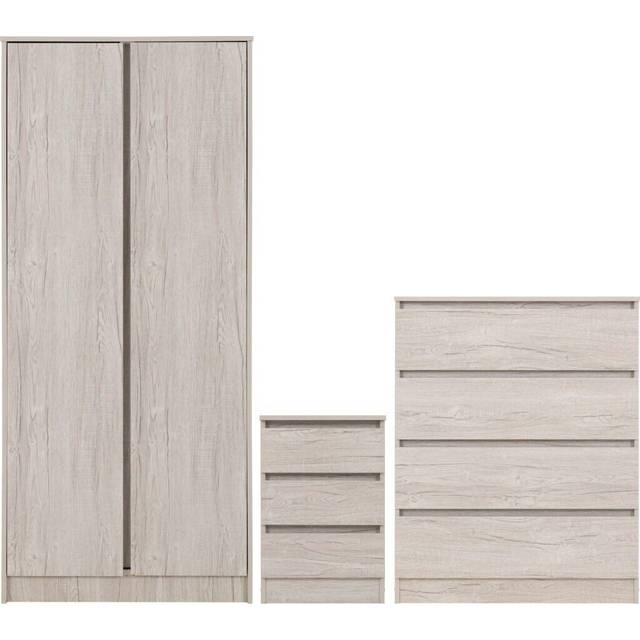 Seconique Malvern Urban Snow 3 Piece Bedroom Furniture Set - White