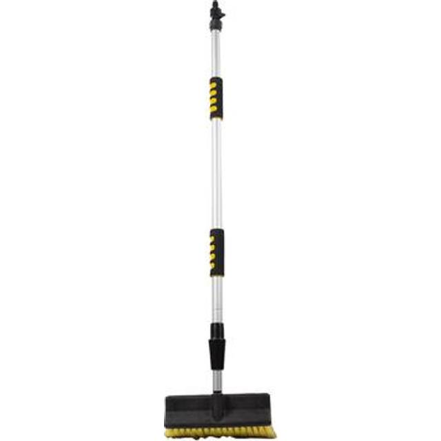 Window washing brush set home car telescopic water fed on/off water valve