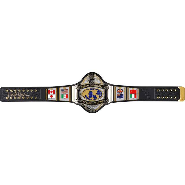 Hulk Hogan WWE Autographed 1986 Retro Championship Replica Title Belt