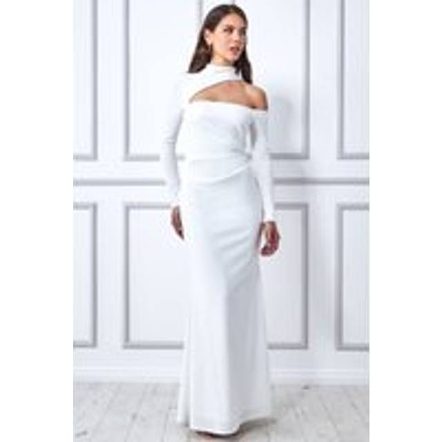 Bardot Pleat Maxi Split Dress