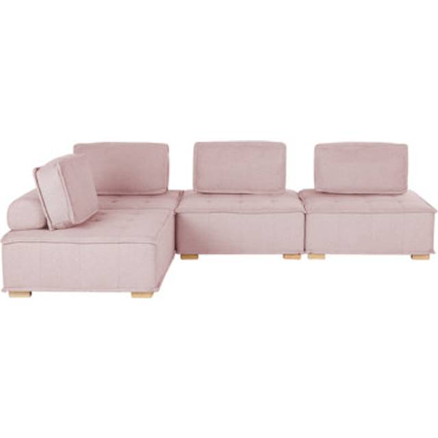 Hörnsoffa Tibro Rosa/ljust trä - Hörnmodul Rosa Trä