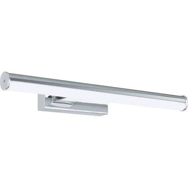 Wall/mirror light ip44 bathroom chrome shade white plastic bulb led 7.4w incl