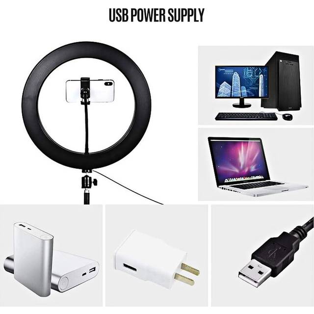20cm Fill Light Ring Light Kompletterande ljus LED Light Folding Fill Light för fotografering Live 26cm svart