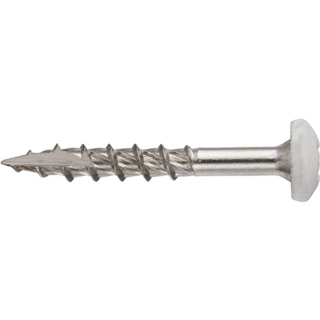 VSB Rännkroksskruv Trä jetting a2 (Kulör: Vit Storlek: 4,8 x 25 mm Förpackning: 10 st)