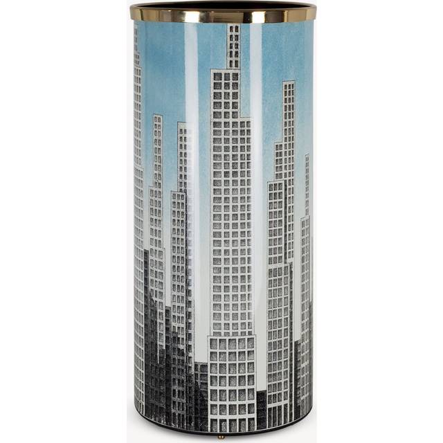 FORNASETTI Umbrella stand Grattacieli multicolour - 80% painted iron, 12% plastic, 8% brass