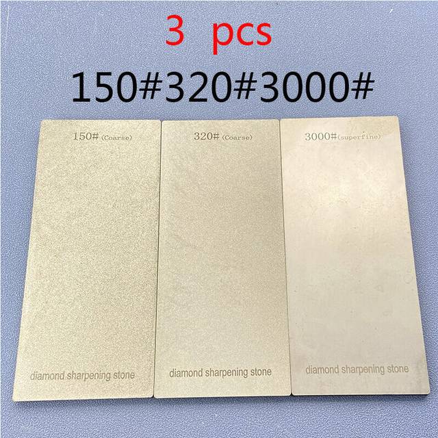 (a-White Diamond) 3pcs set base diamond whetstone kitchen blade Apex edge mirror reflection whetstone strip knife non-slip scissors grinding blade
