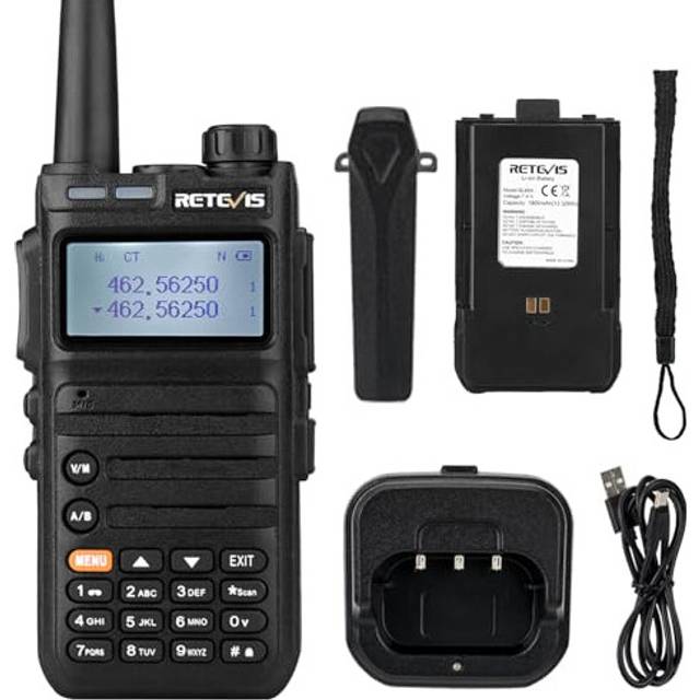 RA685 Walkie Talkie Dual Band, Long Range Two Way Radio 5W High Power, Amateur Radio, Ham Radio 1800mAh Flashlight FM Rechargeable Walkie Talkie