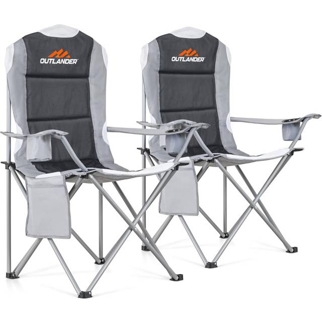 Vivo Pack of Two Camping Chairs,Grey