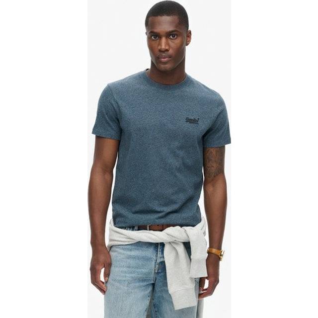 Superdry - T-shirt Vintage Logo Emb Tee - Blå