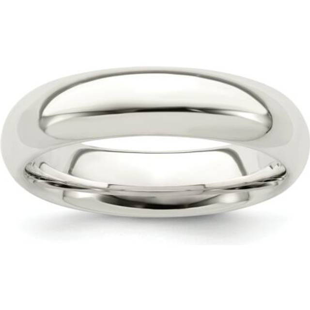 Bridal QCF050-8.5 5 mm Sterling Silver Comfort Fit Band, Polished - Size 8.5