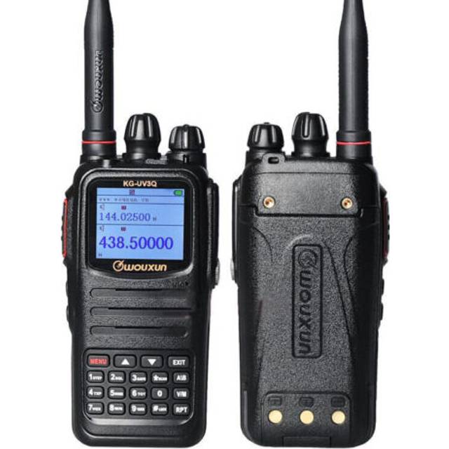 Wouxun walkie talkie kg-uv3q vhf/uhf dual band two way radios fm high power