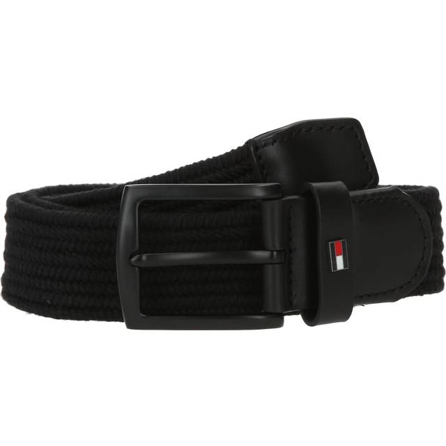 Tommy Hilfiger herr Denton elastiskt fast bälte, svart, 80, Svart, 80