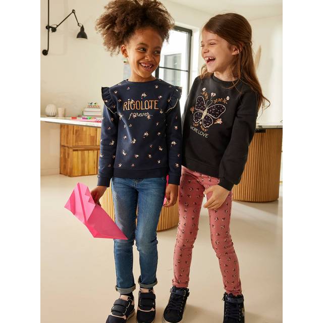 WIDE Hip MorphologiK Slim Leg Waterless & Distressed Jeans for Girls denim blue - Denim Blue