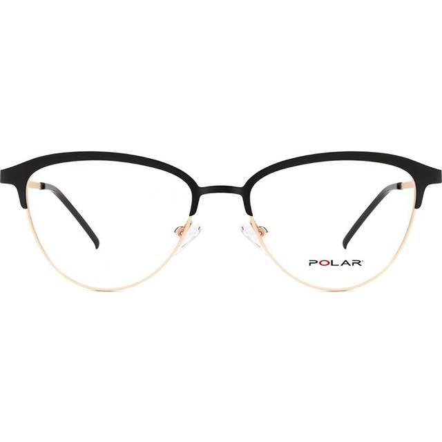 Polar 539 With Clip-On 78 Men&#39;s Eyeglasses Gold Size 53 (Frame Only) - Blue Light Block Available - Black (53)