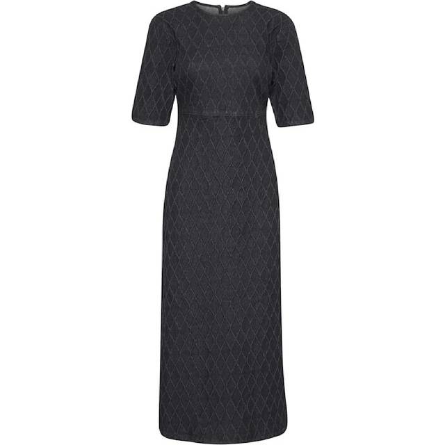 Long Dress with Smart Pattern and Slit