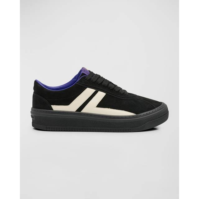 Men's Lanvin X Future For Men Black Leather Cash Sneakers - Size: 8