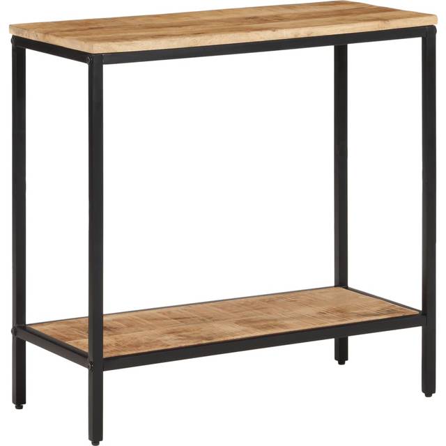 vidaXL Console Table 70x35x70 cm Solid Rough Wood Mango - Brown
