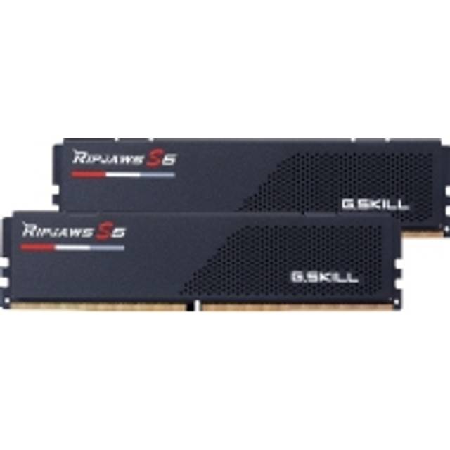G.Skill Ripjaws S5 - DDR5 - sats - 32 GB: 2 x 16 GB - DIMM 288-pin låg - 1600 MHz / PC5-25600 - CL36 - 1.35 V - ej buffrad - on-die ECC - mattsvart