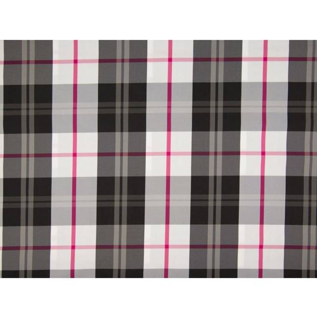 Deadstock Memory Raincoat Coating Fabric Black Fuchsia
