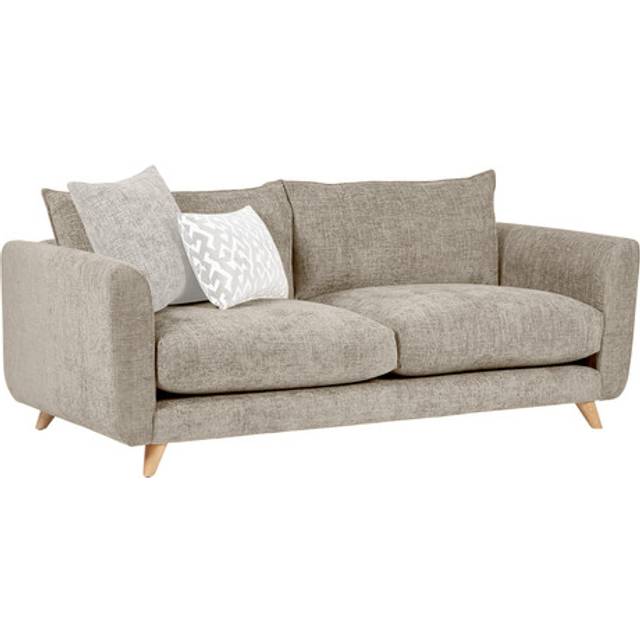 Stone Fabric Sofas - 4 Seater Sofa - Dalby Range - Oak Furnitureland