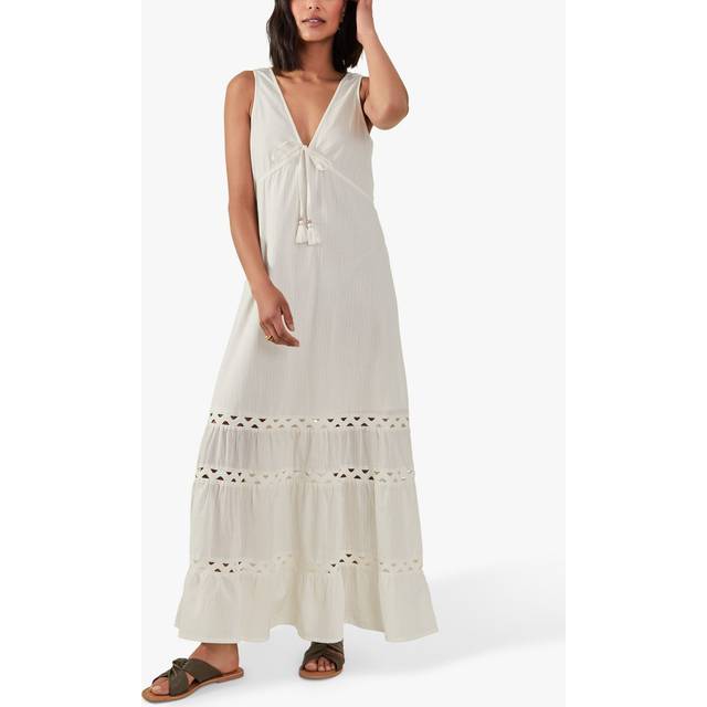 Accessorize Embroidered Maxi Dress - Ivory
