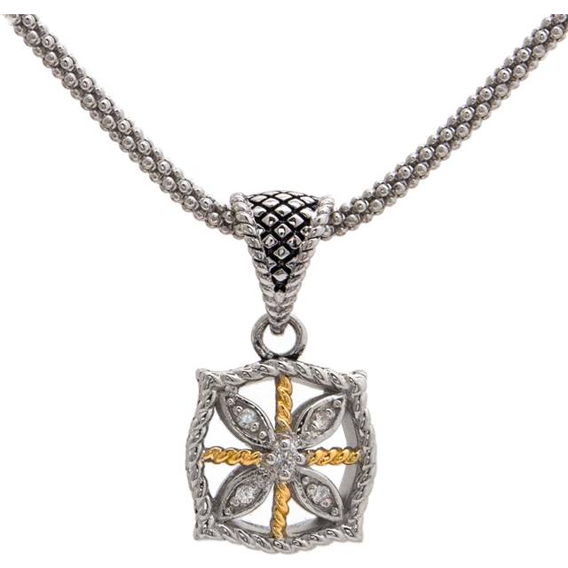 Andrea Candela Andrea Ii 18K & Silver 0.04 Ct. Tw. Diamond Necklace