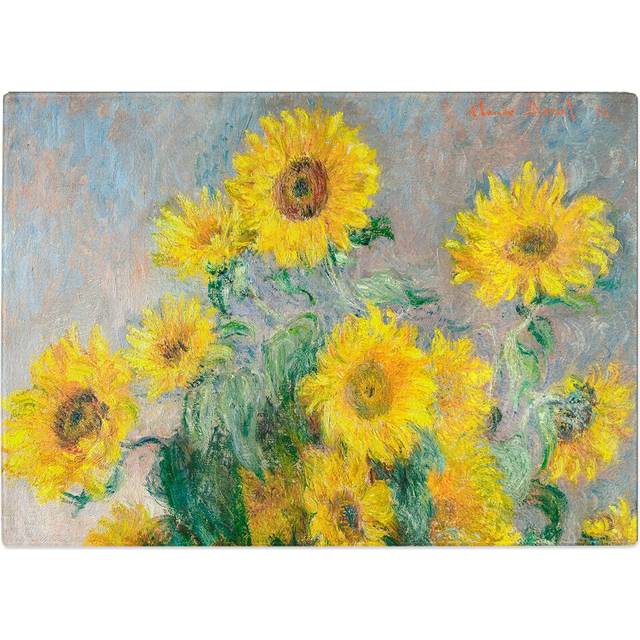 Bouquet of Sunflowers by Claude Monet Chopping Board (0.4cm H x 28.5cm W x 39cm L)