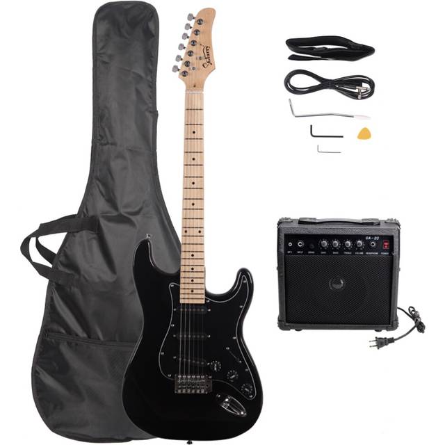 New Glarry GST Stylish Electric Guitar Kits Bag+Strap+Power Cord+Amplifier AMP