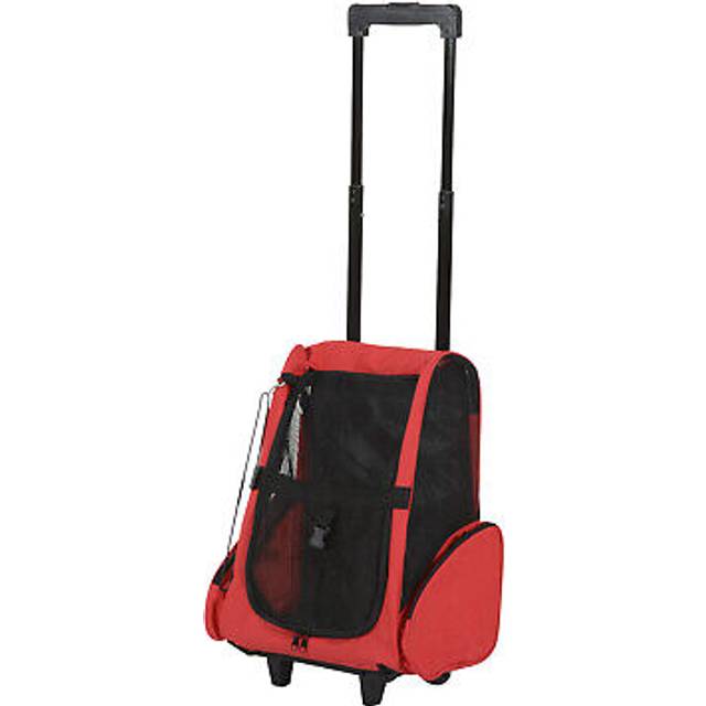 Pet travel backpack bag cat puppy dog carrier with trolley and telescopic