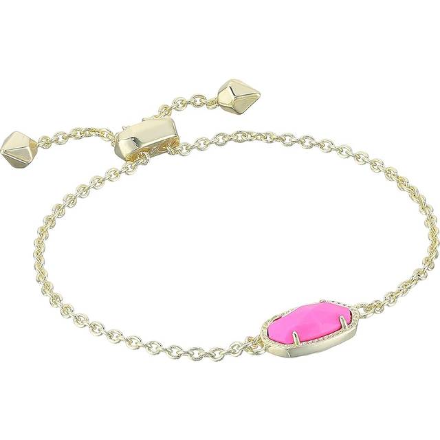 Kendra Scott Elaina Link Chain Bracelet for Women  Dainty Fashion Jewelry  14k Gold-Plated Brass  Magenta