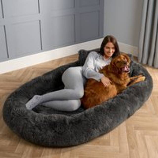 Human sized dog bed pet mat cushion fluffy warm extra large jumbo soft sofa pad