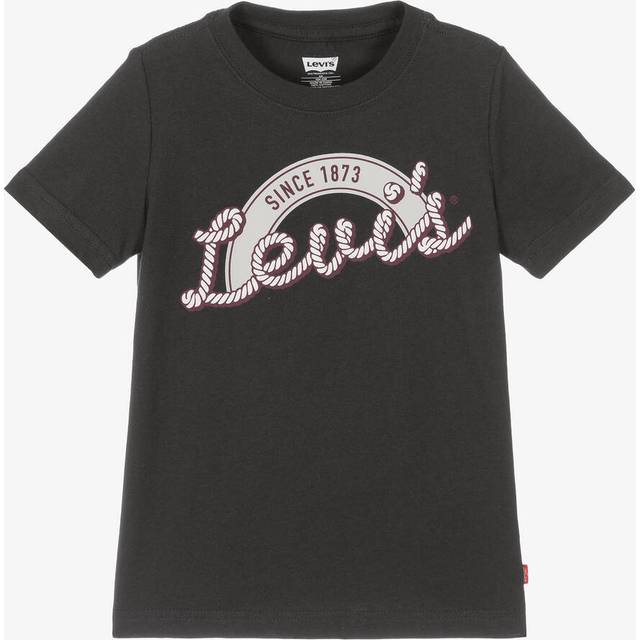 Levi's Boys Howdy Short Sleeve T-Shirt - Black, Black, Size 6 Years - 6 YEARS