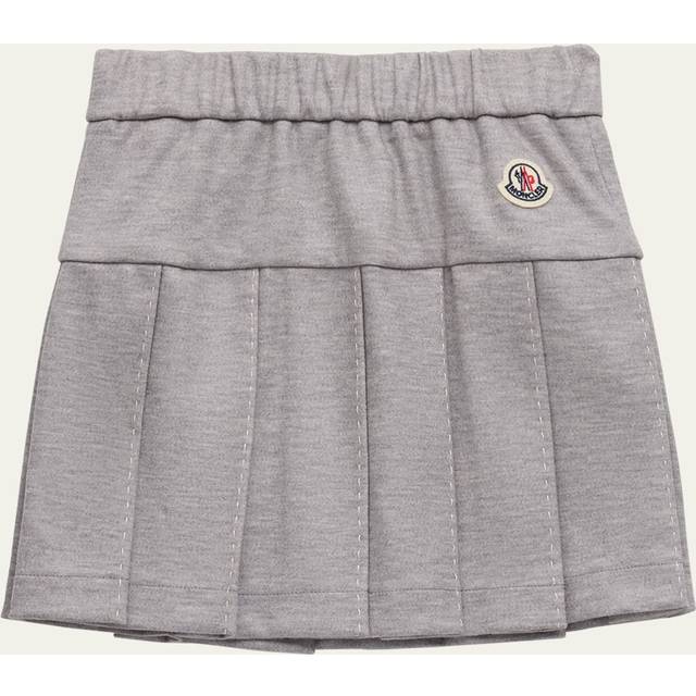 Moncler Enfant Girls Grey Wool Pleated Skirt - 4 year