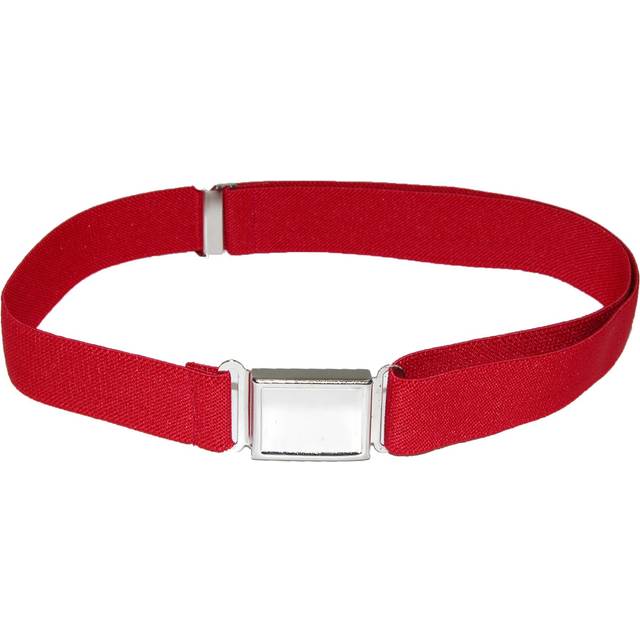 CTM Kids' Adjustable Elastic Belt with Magnetic Buckle - Red one size (one size)