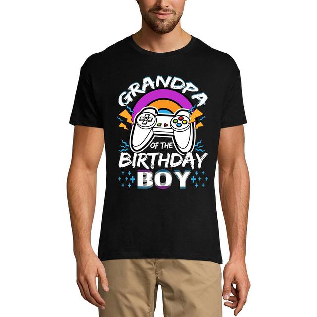 Men's Gaming T-Shirt Grandpa of the Birthday Boy - Gamer Birthday Gift XS silver sand