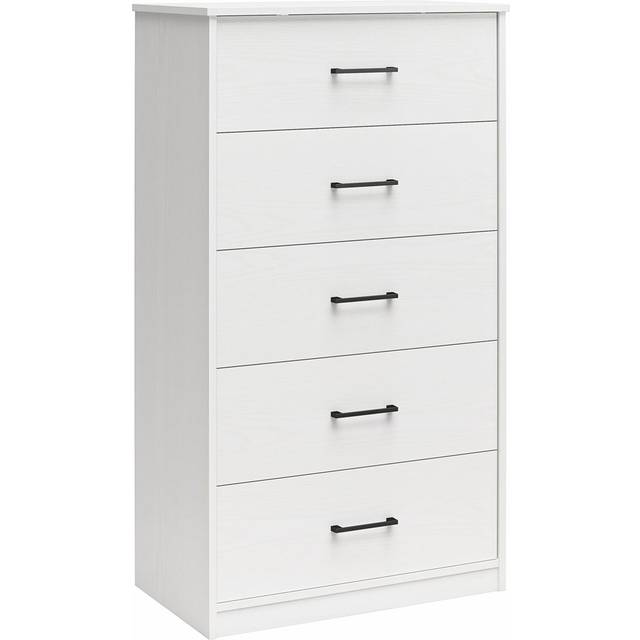BrEZ Build Pearce Dresser 5DRW White Oak (126cm H X 71cm W X 40cm D)