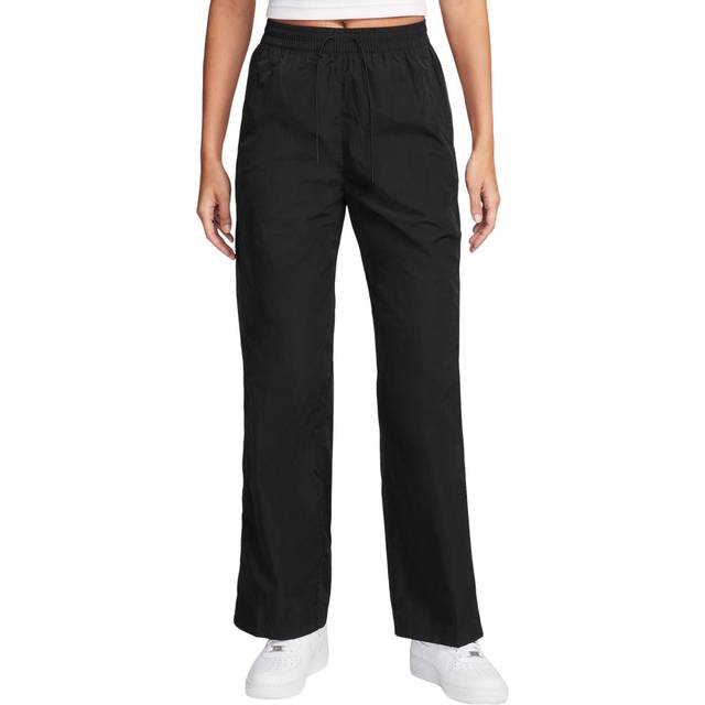 Nike Womens High-Waisted Woven Open-Hem Pant - Black - Size S