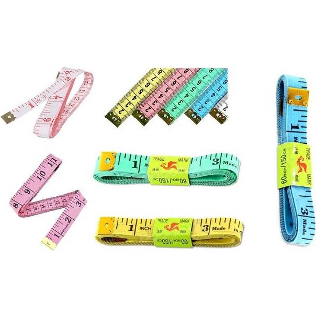 "1.5M 60"" Soft Plastic Tape Measure Pink Yellow Green Blue Or White White"