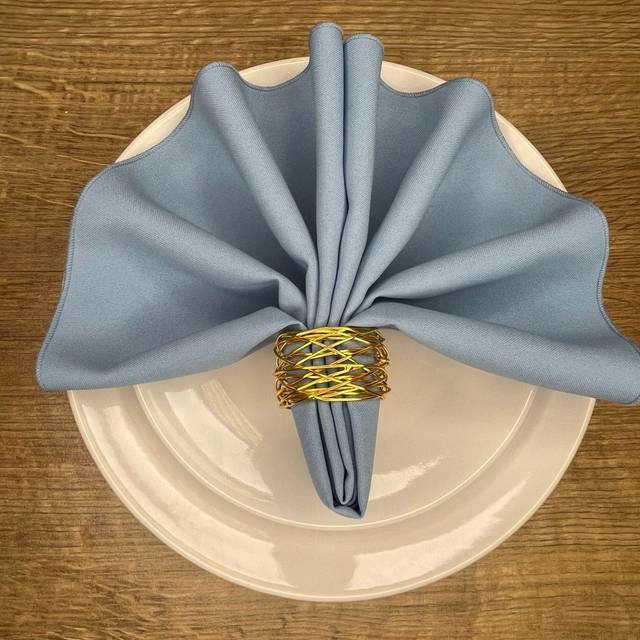 Plain Napkins Pack of 4 - Dusky Blue / 48cm