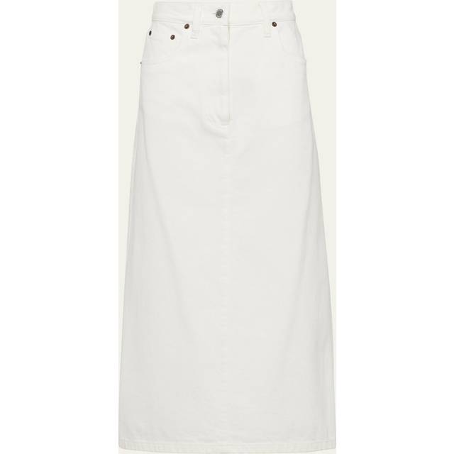 Jupe midi en jean - Blanc - 42