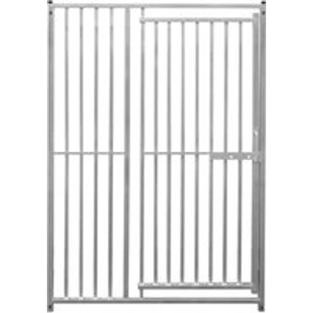 Dog Run Panels With Door Galvanised Steel Pen Fence 1.8m x 1.5m