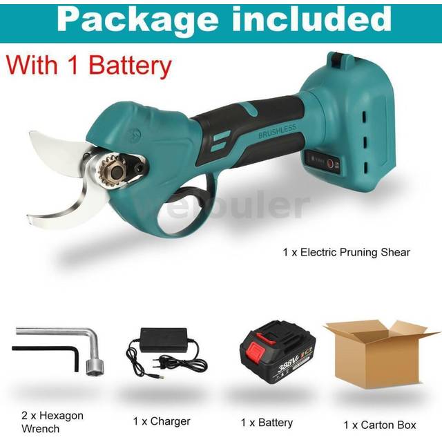 (  Mit 1 Batterie) 3000W Electric Cordless Pruning Shears Scissor Cutter Pruner For Makita 18V