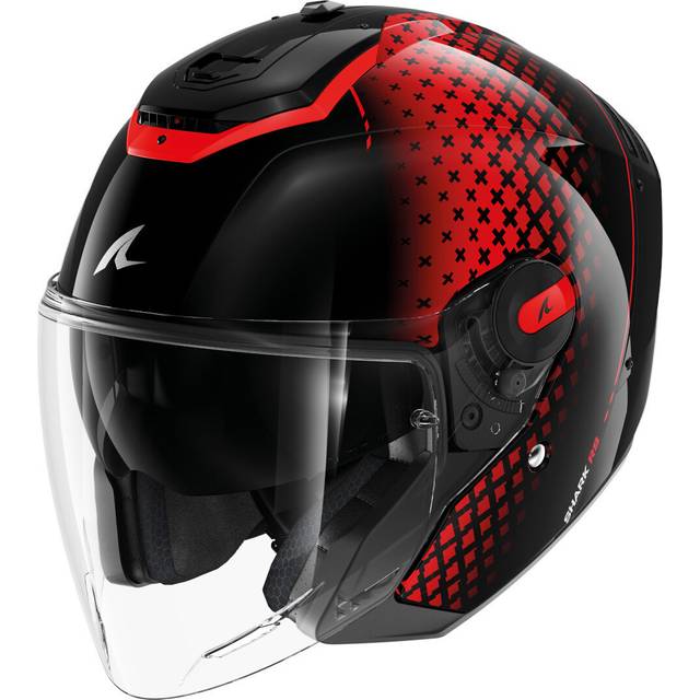 Shark RS Jet Stride, open face helmet , color: Black/Red , size: XS
