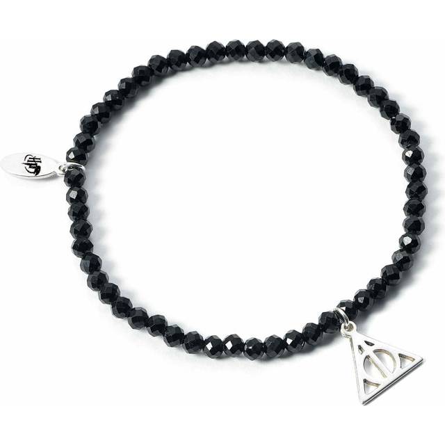 Harry Potter Semi Precious Stone Bracelet with Sterling Silver Deathly Hallows Charm, One Colour, Women