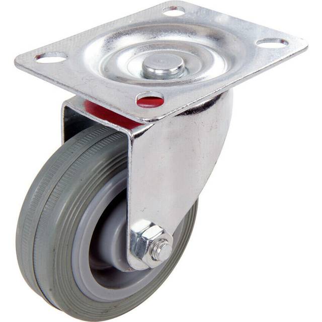 75mm rubber swivel castor wheel 50kg limit non marking replacement spare tyre